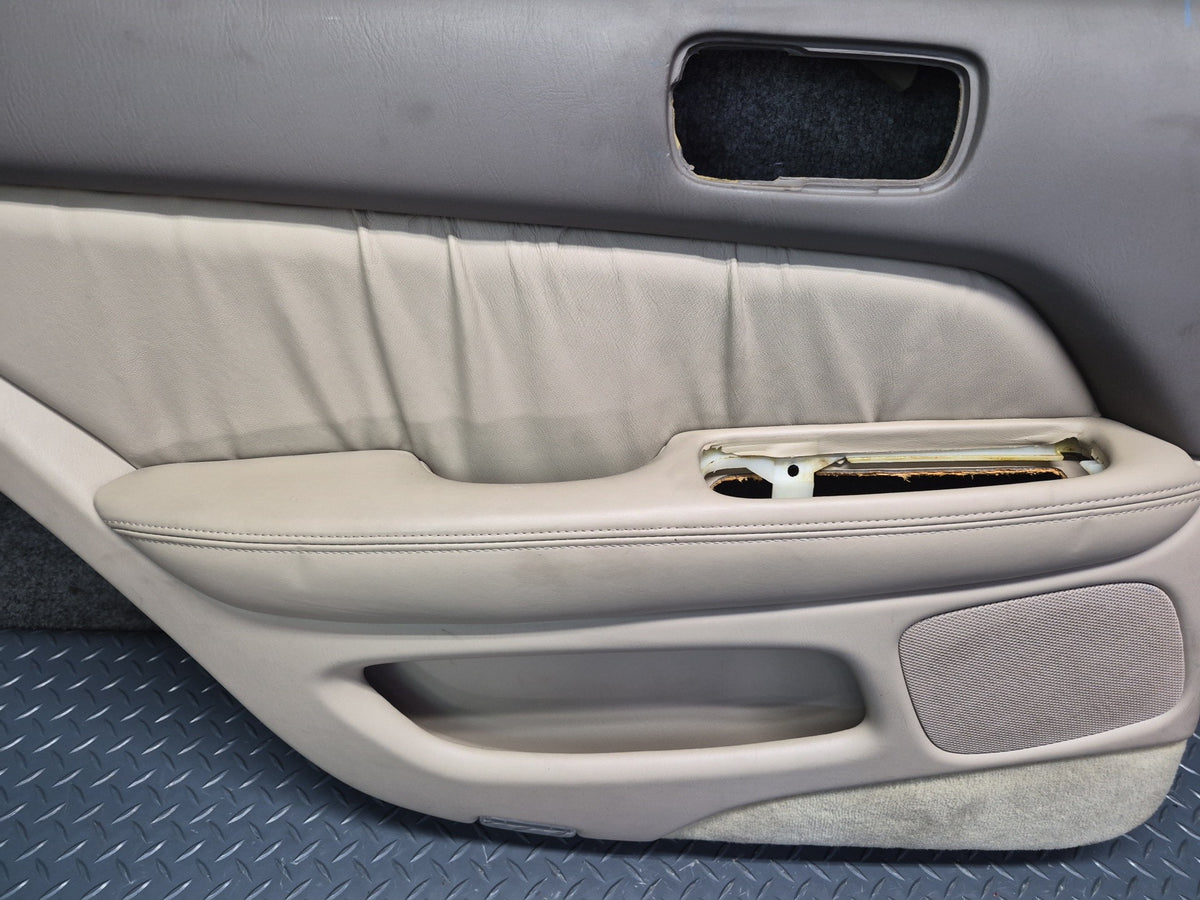 98-00 Lexus UCF20L LS400 Set of 2 Rear Door Interior Trim Cover Panel Ivory OEM