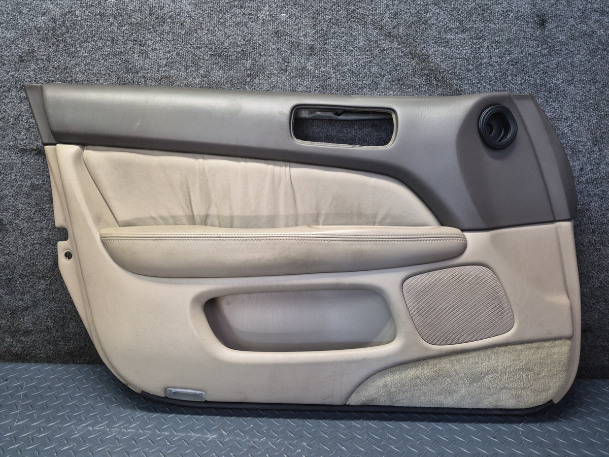 98-00 Lexus UCF20L LS400 Set of 2 Front Door Interior Trim Cover Panel Ivory OEM