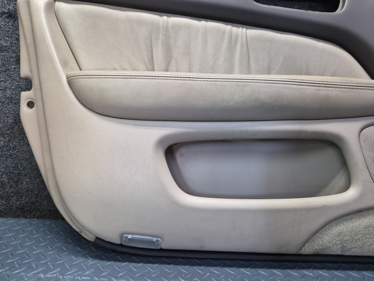 98-00 Lexus UCF20L LS400 Set of 2 Front Door Interior Trim Cover Panel Ivory OEM