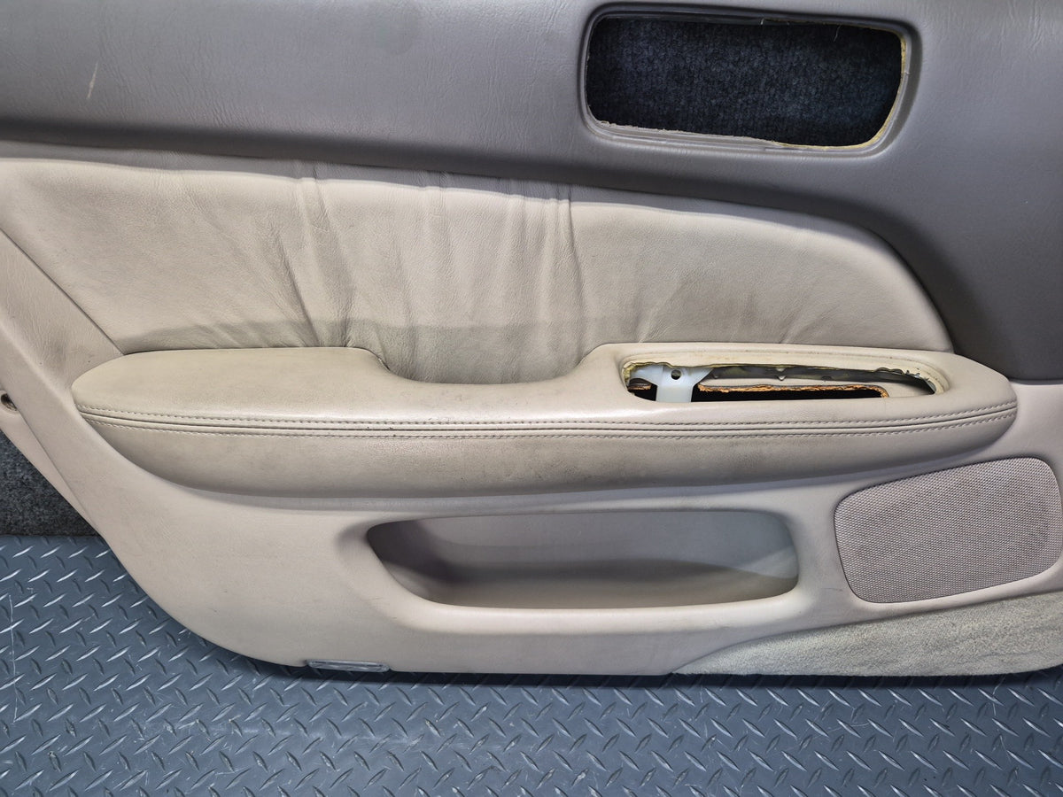 98-00 Lexus UCF20L LS400 Set of 2 Front Door Interior Trim Cover Panel Ivory OEM