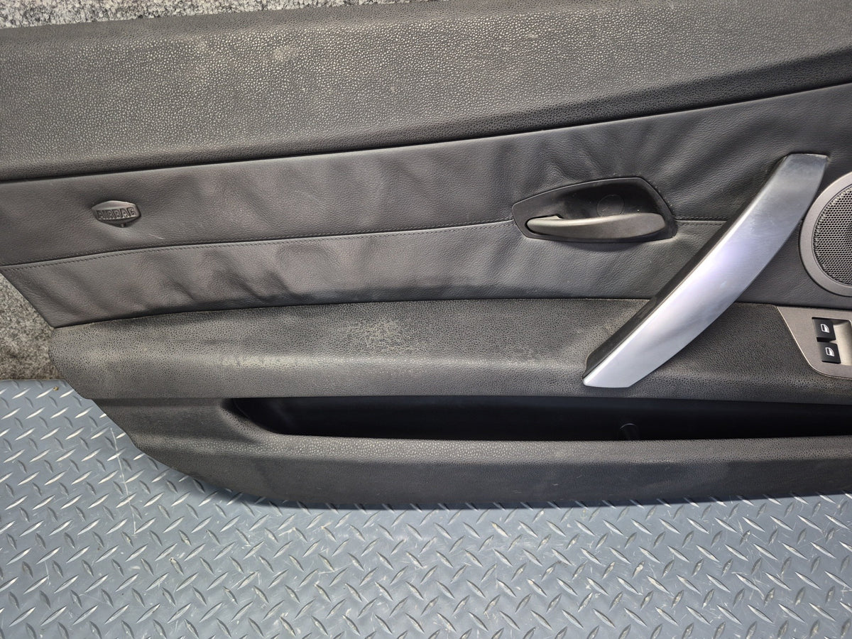03-05 BMW E85 Z4 Set of 2 Left & Right Door Interior Trim Panel Black OEM