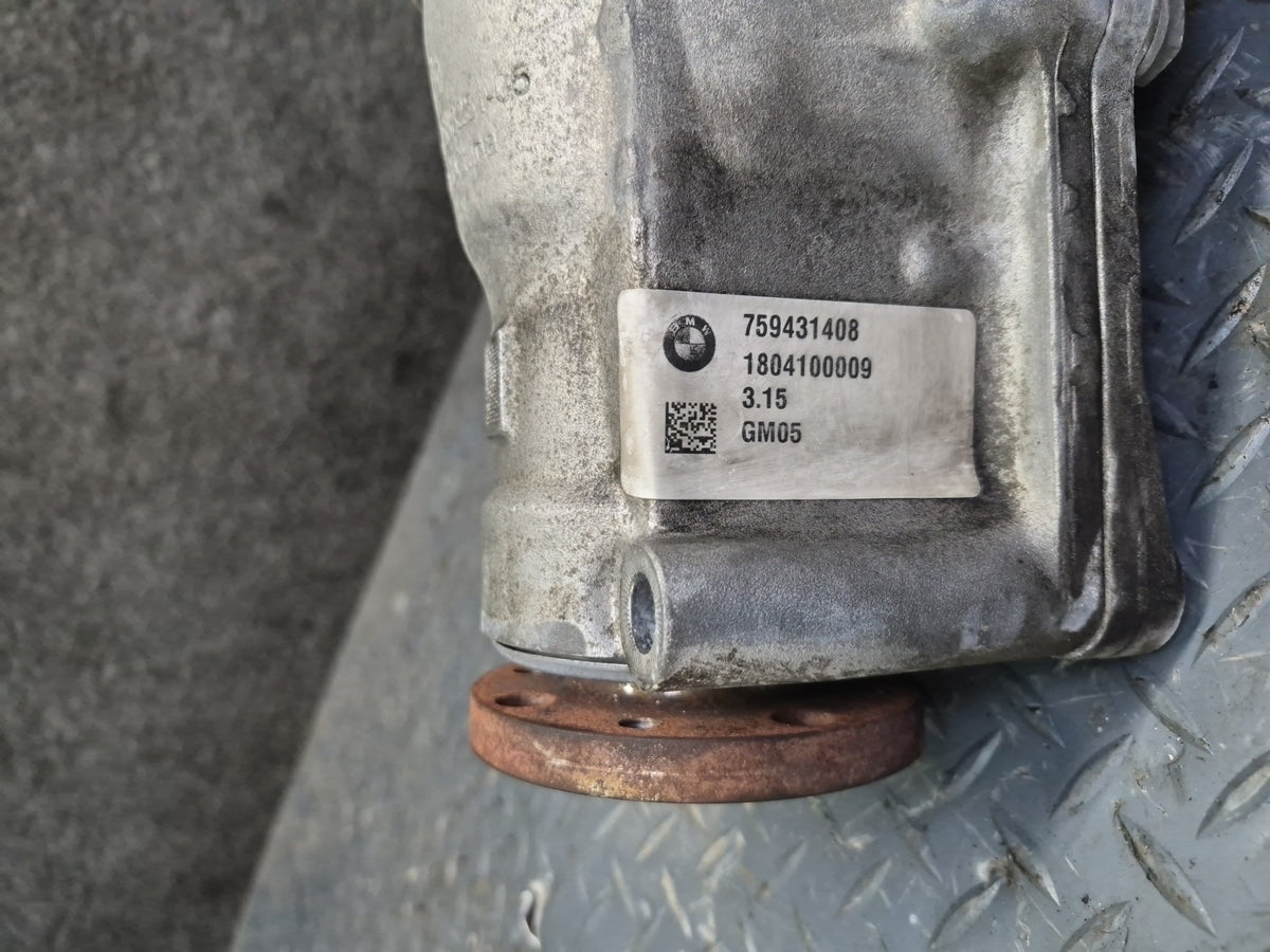 2014-2018 BMW F15 X5 4.4L N63 AWD Front Axle Differential Carrier 3:15 Ratio 72k