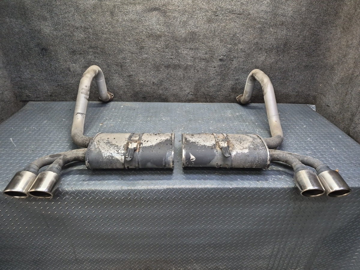97-99 Chevrolet Corvette C5 Rear Left & Right Exhaust Muffler w Tips Set 45K OEM