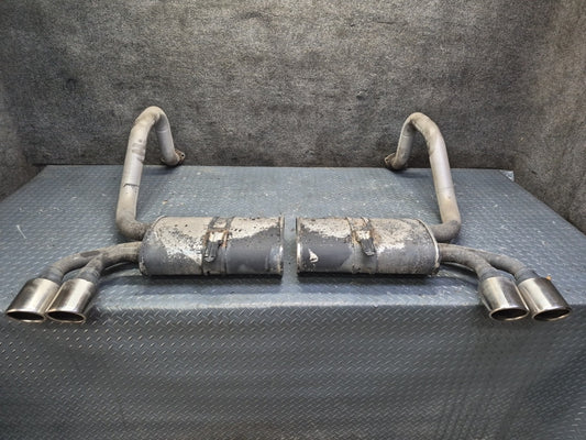 97-99 Chevrolet Corvette C5 Rear Left & Right Exhaust Muffler w Tips Set 45K OEM