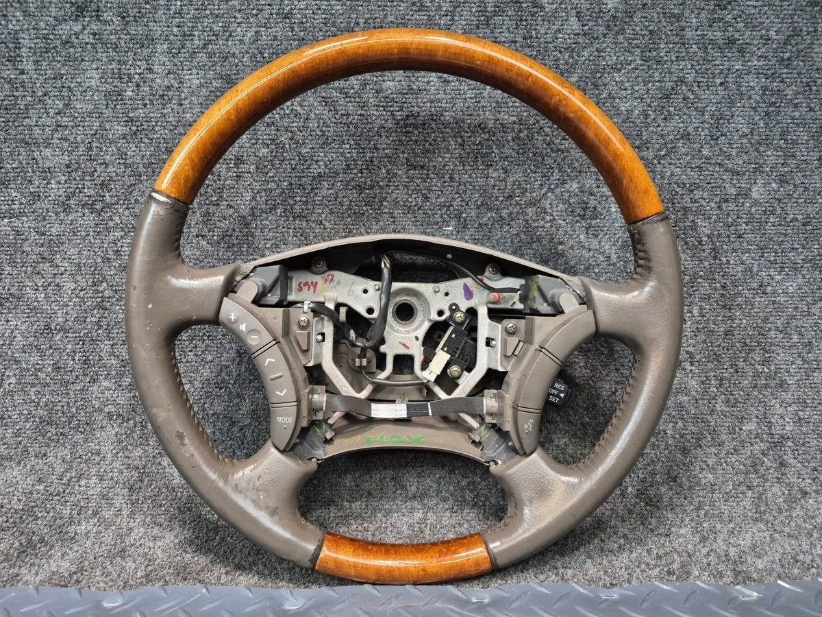2003-2009 Lexus UZJ120L GX470 Leather Wood Steering W/ Controls