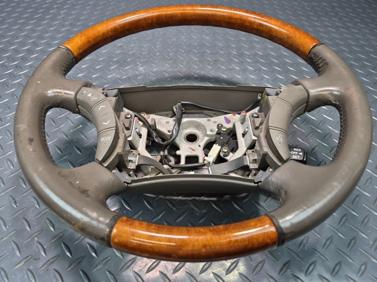 2003-2009 Lexus UZJ120L GX470 Leather Wood Steering W/ Controls