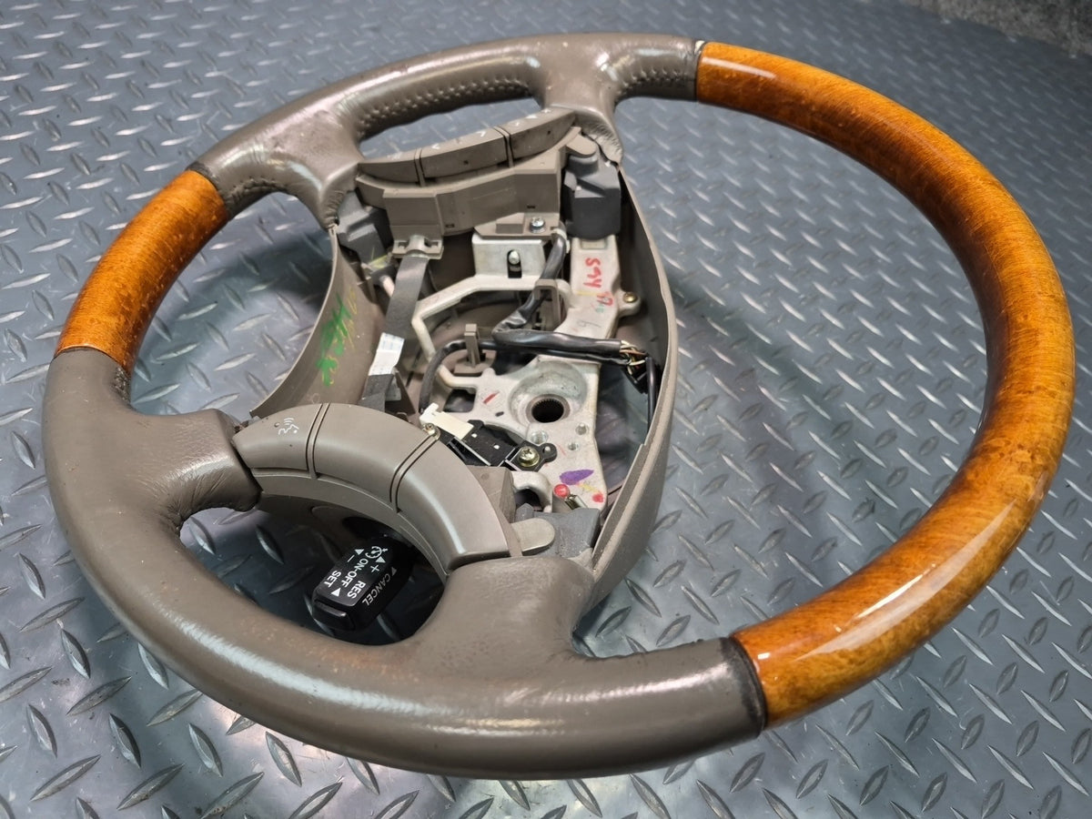 2003-2009 Lexus UZJ120L GX470 Leather Wood Steering W/ Controls