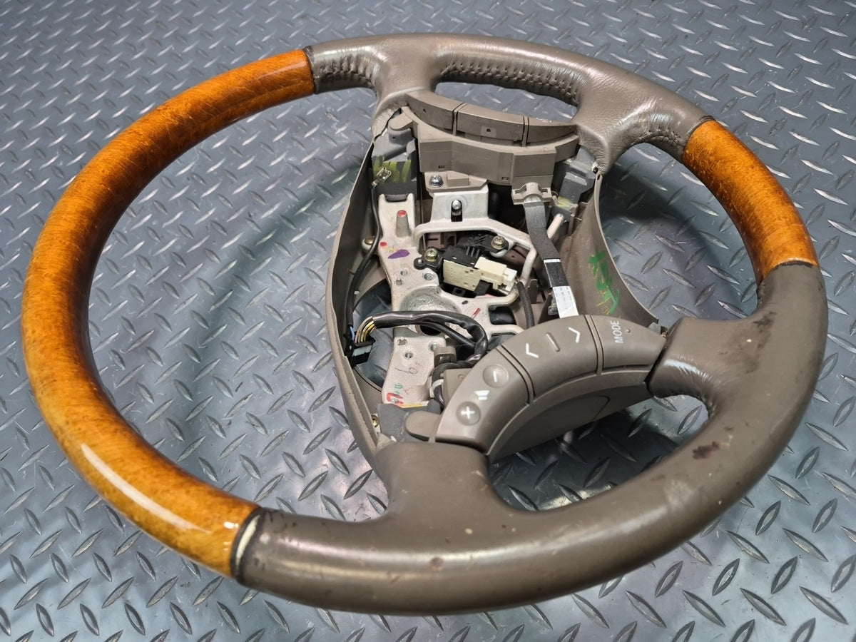 2003-2009 Lexus UZJ120L GX470 Leather Wood Steering W/ Controls