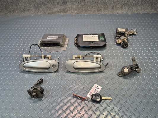 2000 Porsche Boxster 986 M96.22 M/T Engine ECU Immo Ignition Lock KEY Handle Set