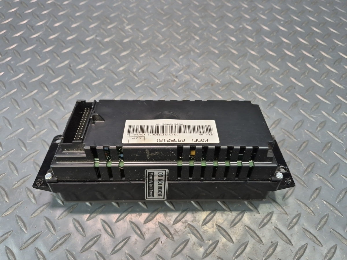 97-04 Chevrolet Corvette C5 A/C Climate Control Switch Panel 09352181 OEM