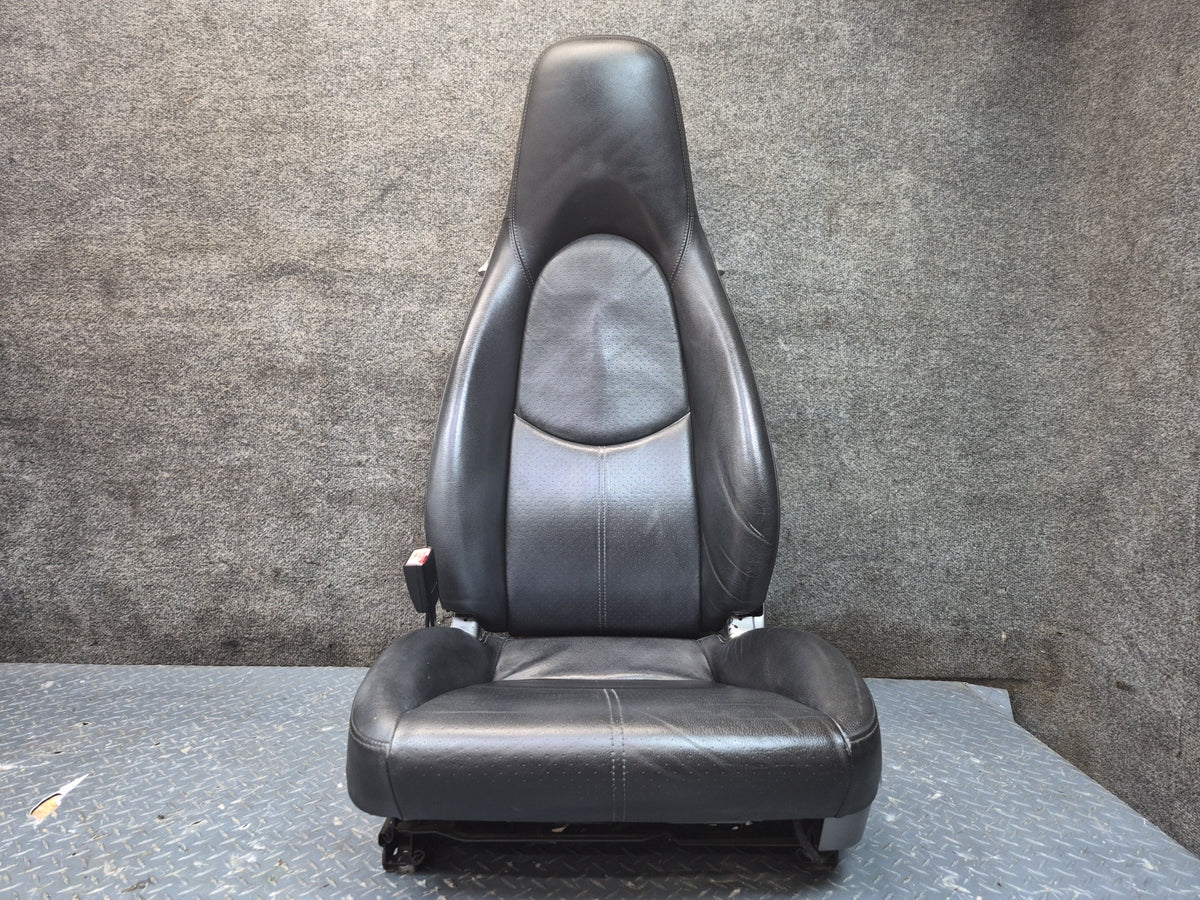 2005-2012 Porsche Boxster 987 Front Left & Right Side Leather Seat Black Set