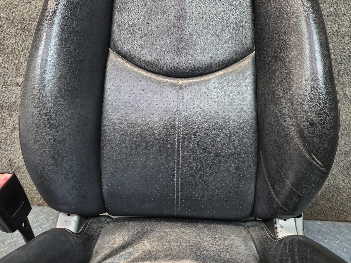 2005-2012 Porsche Boxster 987 Front Left & Right Side Leather Seat Black Set