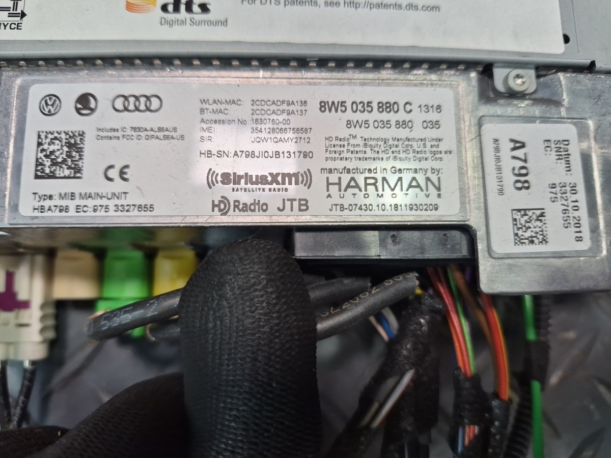 18-20 Audi A4 RS5 S5 Radio CD Multi Media Head Unit Module 8W5035880C OEM