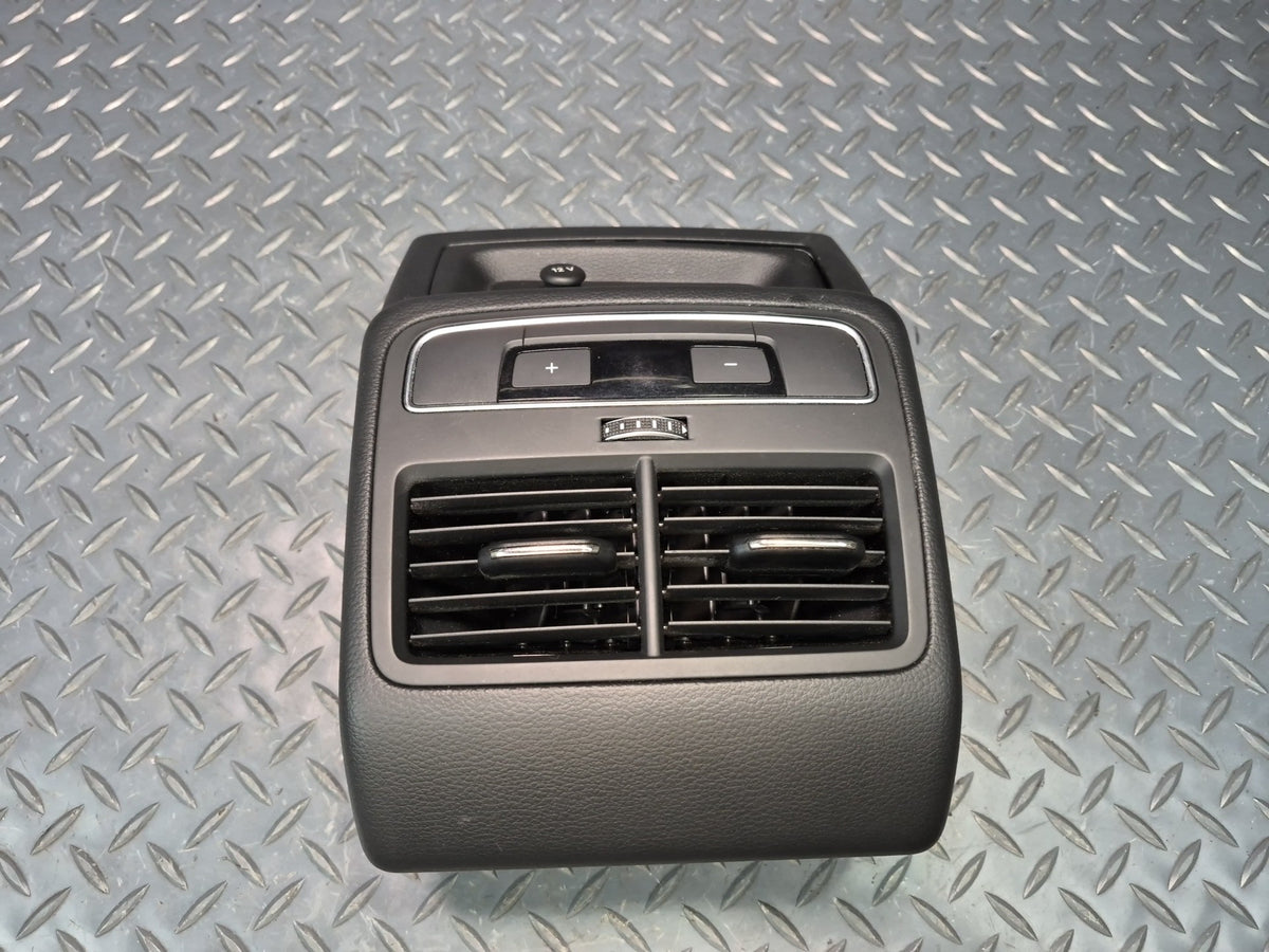 17-25 Audi S4 S5 Rear Center Console A/C Heater Air Vent w 12V Socket Black OEM