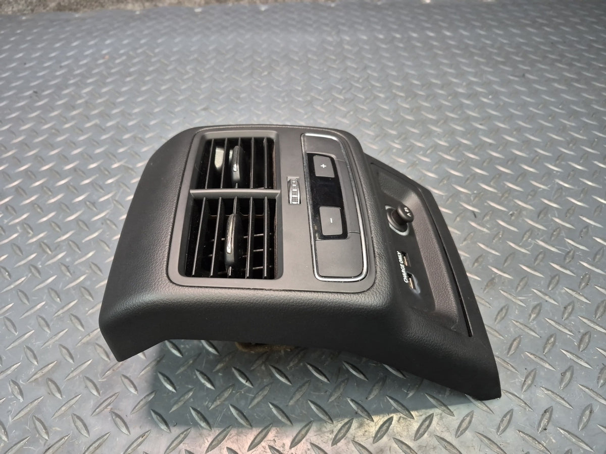 17-25 Audi S4 S5 Rear Center Console A/C Heater Air Vent w 12V Socket Black OEM