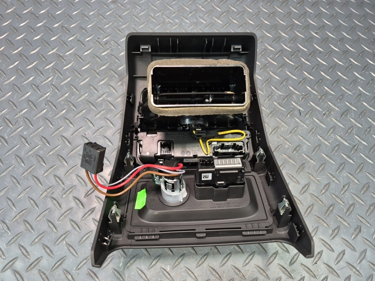 17-25 Audi S4 S5 Rear Center Console A/C Heater Air Vent w 12V Socket Black OEM
