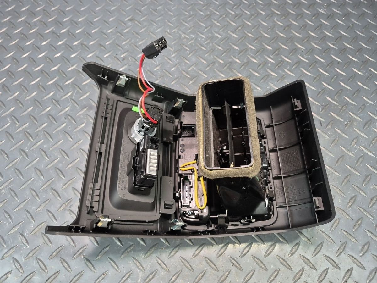 17-25 Audi S4 S5 Rear Center Console A/C Heater Air Vent w 12V Socket Black OEM