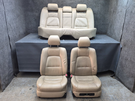 98-00 Lexus UCF20L LS400 Front & Rear Leather Seat Ivory Set 139K Miles OEM
