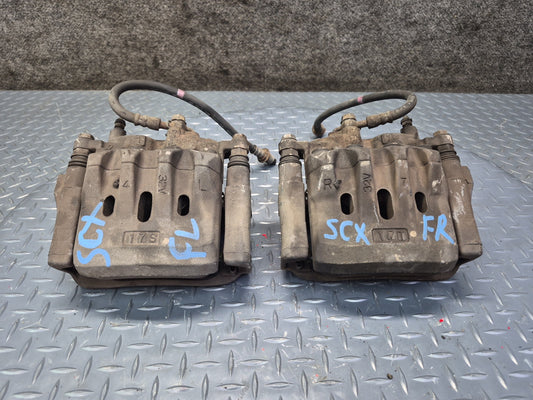 02-10 Lexus UZZ40L SC430 Set of 2 Front Left & Right Brake Caliper w Hoses OEM