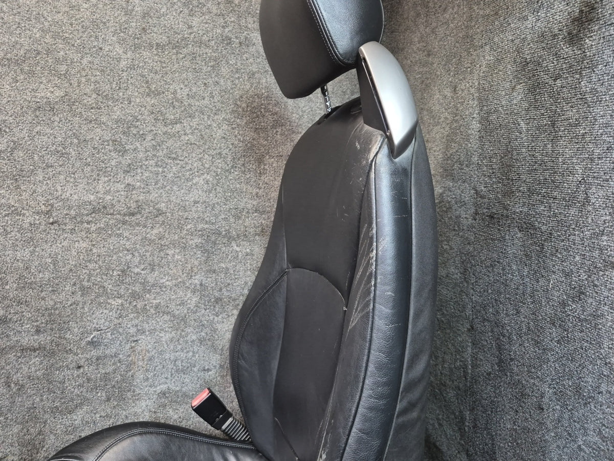 03-04 BMW E85 Z4 Left & Right Sport Memory Heated Leather Seat Black Set OEM