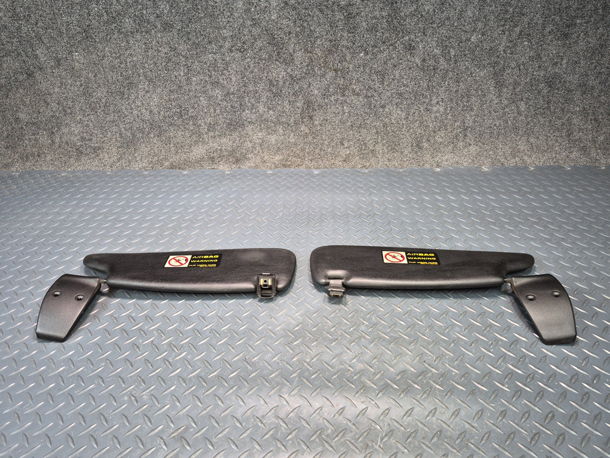 2000-2004 Porsche Boxster 986 Left & Right Side Sun Visor Sun Shade Black Set