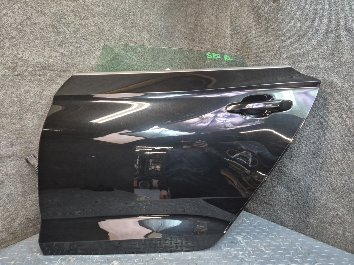 18-25 Audi A5 S5 Sportback Rear Left Door Shell Black w Glass Assembly 49K OEM