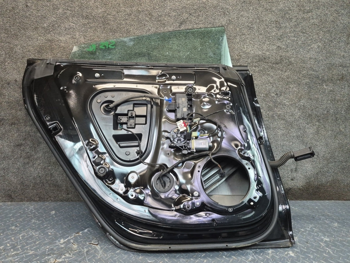 18-25 Audi A5 S5 Sportback Rear Left Door Shell Black w Glass Assembly 49K OEM