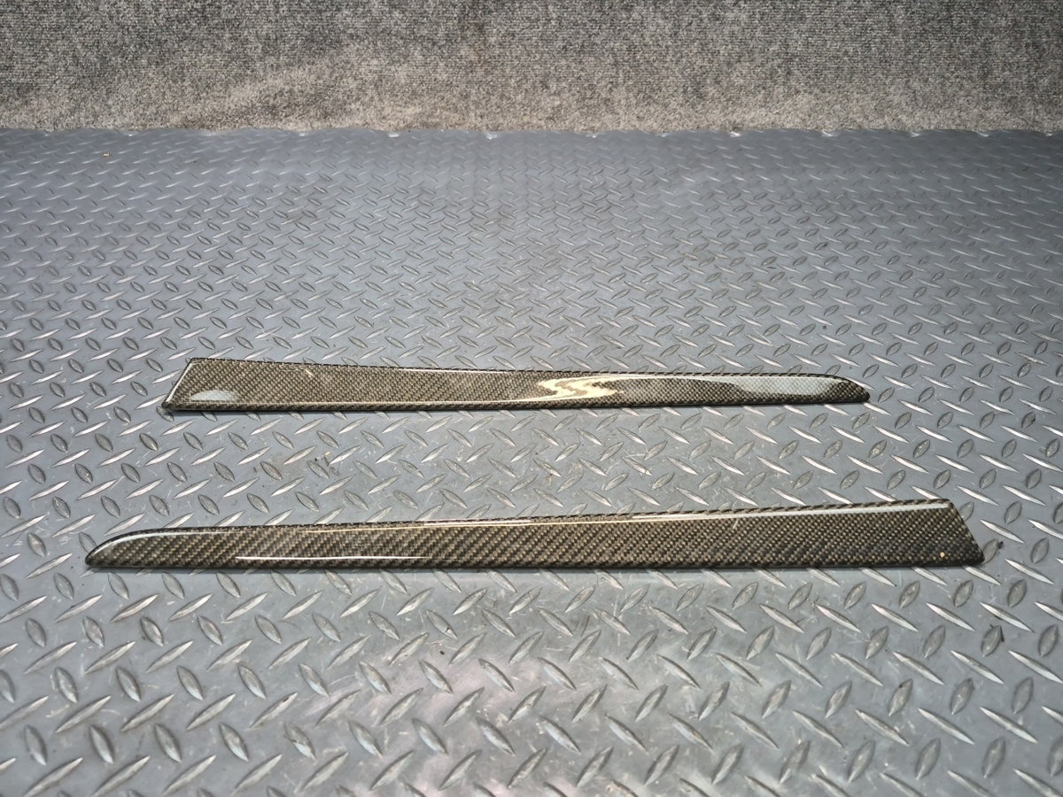 2003-2010 Porsche Cayenne 957 Rear Door Carbon Fiber Trim Bezel Panel Set of 2