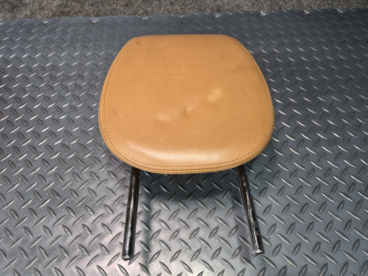 2003-2010 Porsche Cayenne 957 Front Seat Left & Right Leather Headrest Set of 2