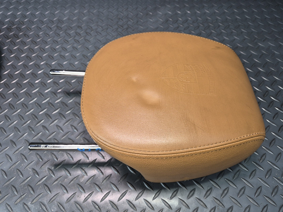 2003-2010 Porsche Cayenne 957 Front Seat Left & Right Leather Headrest Set of 2