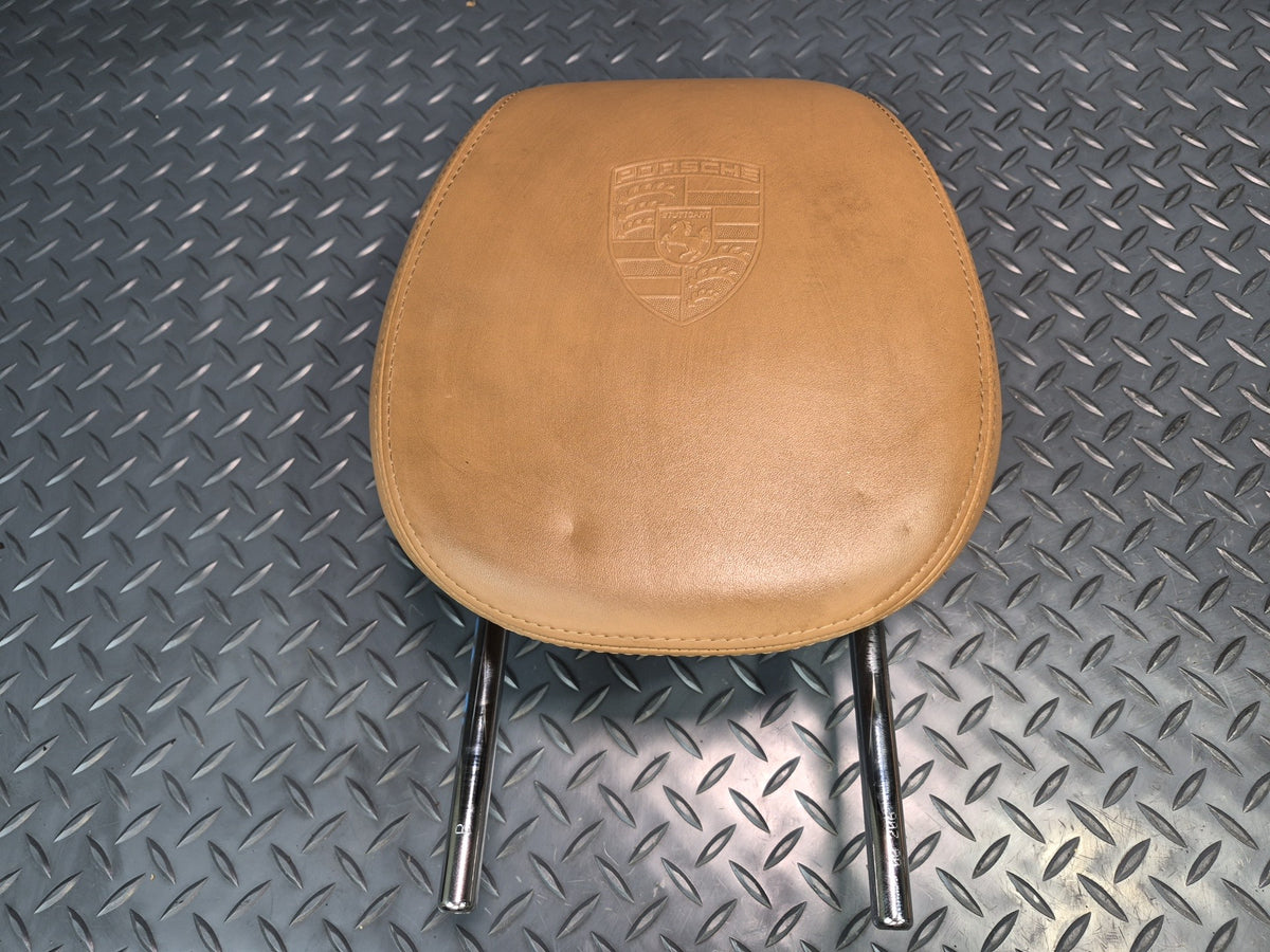 2003-2010 Porsche Cayenne 957 Front Seat Left & Right Leather Headrest Set of 2