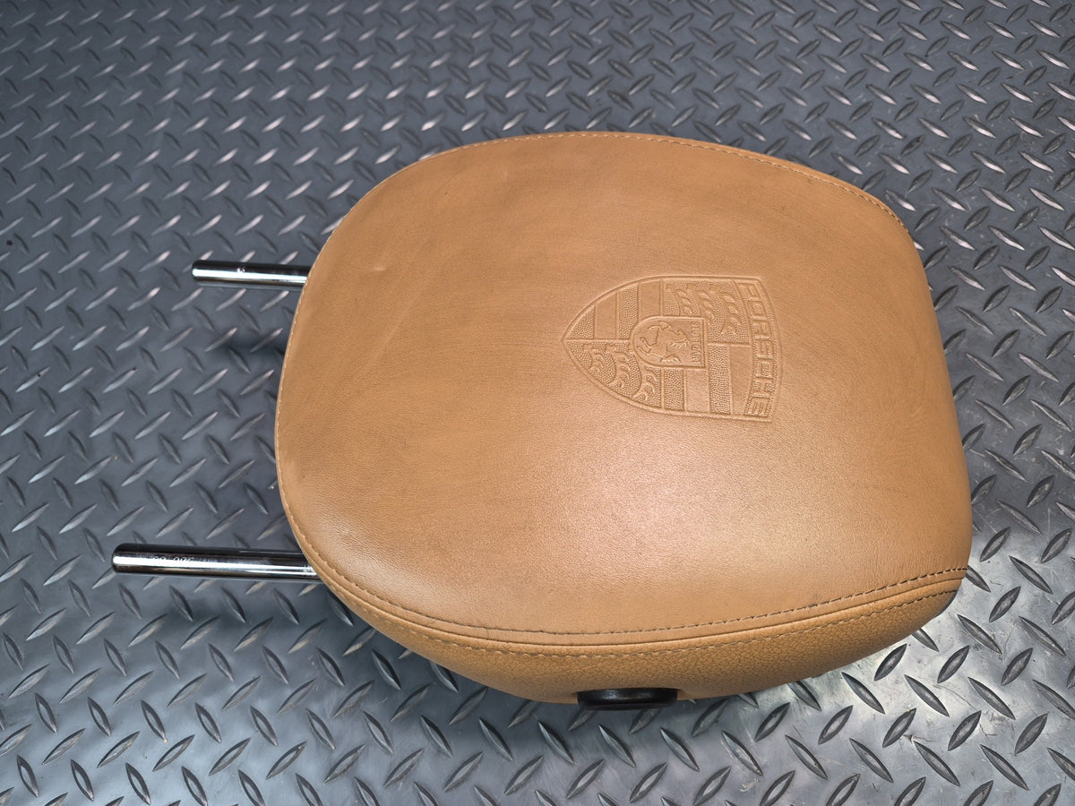 2003-2010 Porsche Cayenne 957 Front Seat Left & Right Leather Headrest Set of 2