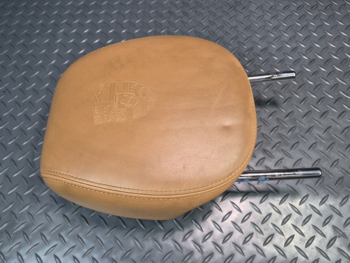 2003-2010 Porsche Cayenne 957 Front Seat Left & Right Leather Headrest Set of 2