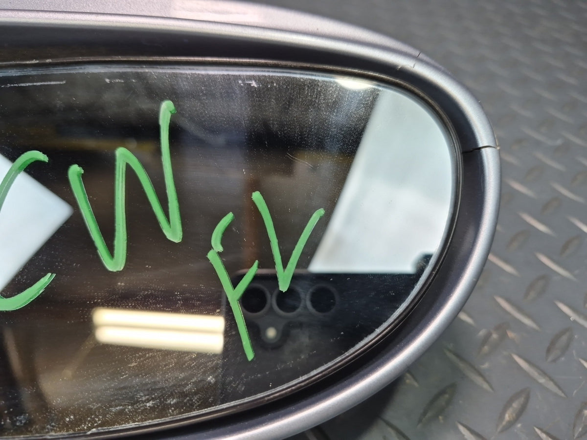 95-98 Lexus UZZ30L SC300 SC400 Left Door Side View Power Mirror Silver Damaged