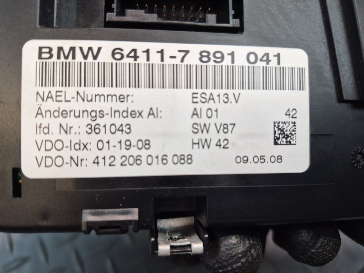06-08 BMW E85 Z4 A/C Heater Climate Control Switch Panel 7891041 OEM