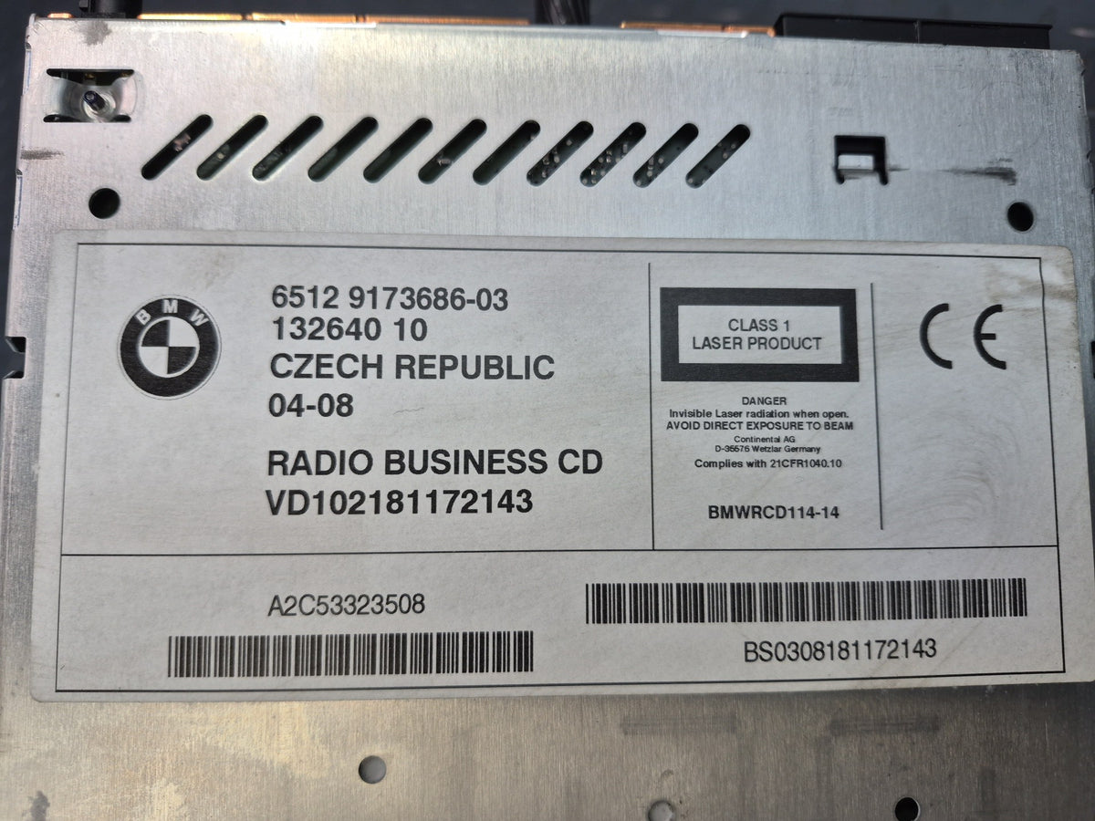 2008 BMW E85 Z4 Radio Business CD Player Receiver 9173686 OEM