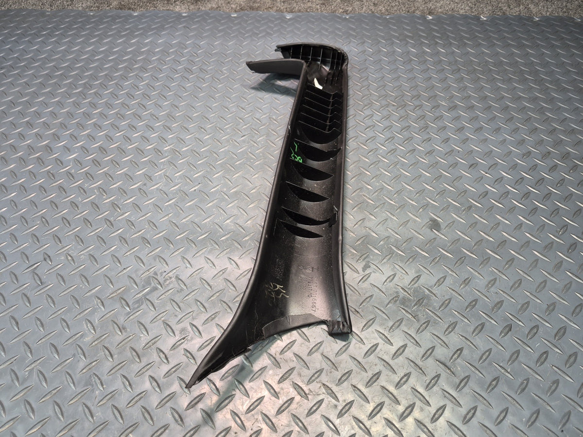 03-08 BMW E85 Z4 Roadster Front Left Interior A Pillar Leather Trim Panel OEM