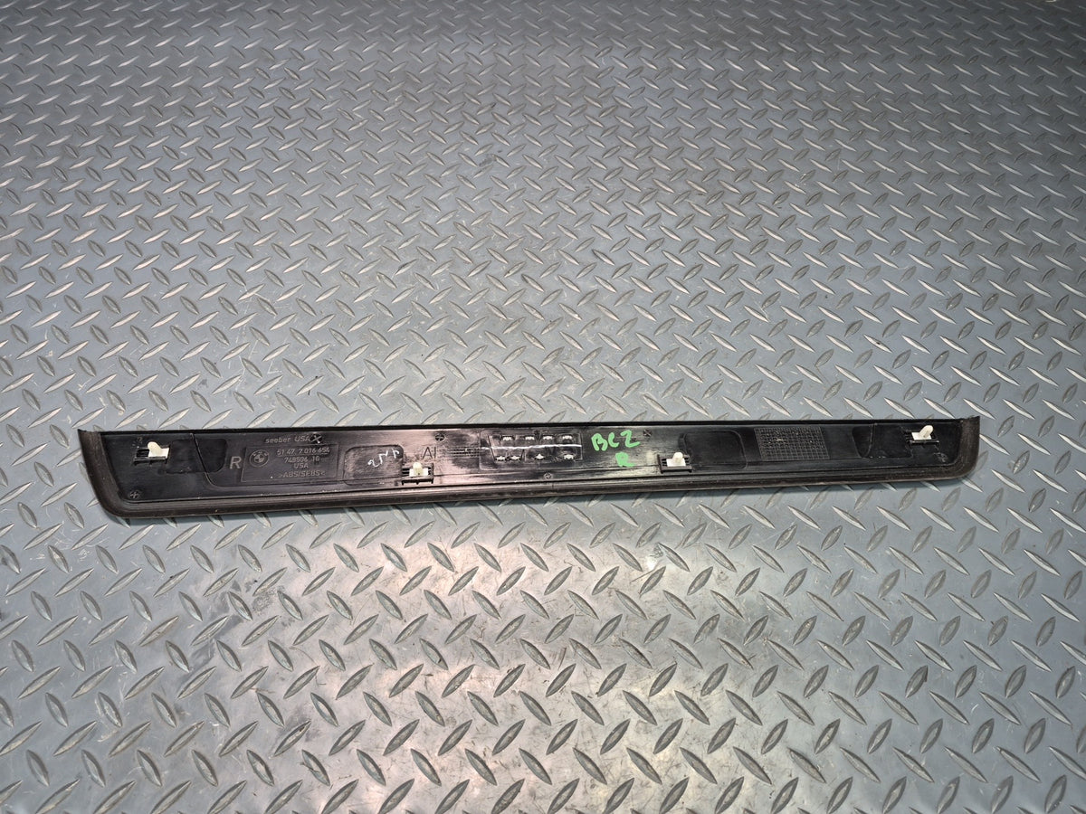 03-08 BMW E85 Z4 Set of 2 Left & Right Door Scuff Sill Plate Trim Panel OEM
