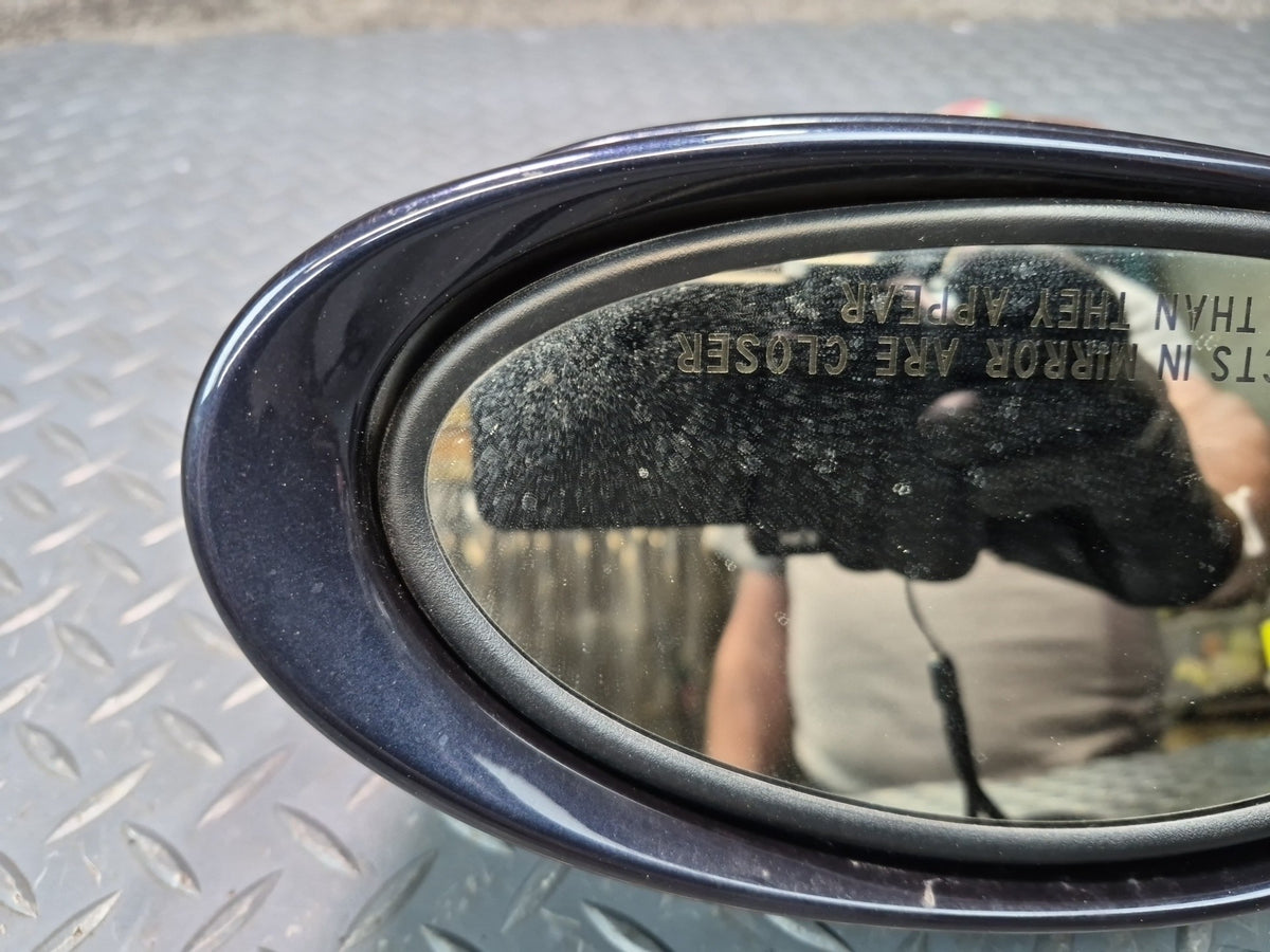 03-08 BMW E85 E86 Z4 Right Exterior Auto Dim Heated Side View Mirror Blue OEM