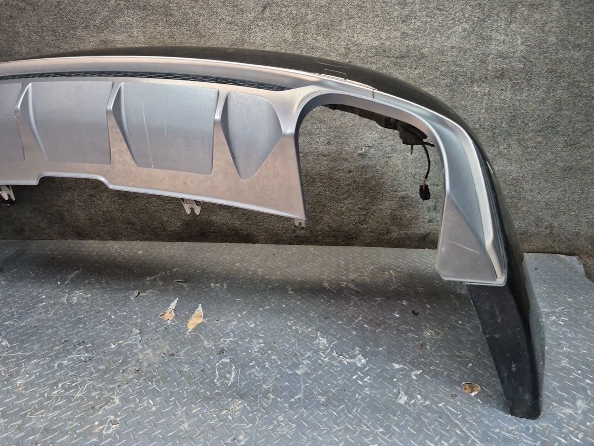 18-19 Audi A5 S5 Sportback Rear Bumper Cover Panel w PDC Mythos Black Assy OEM
