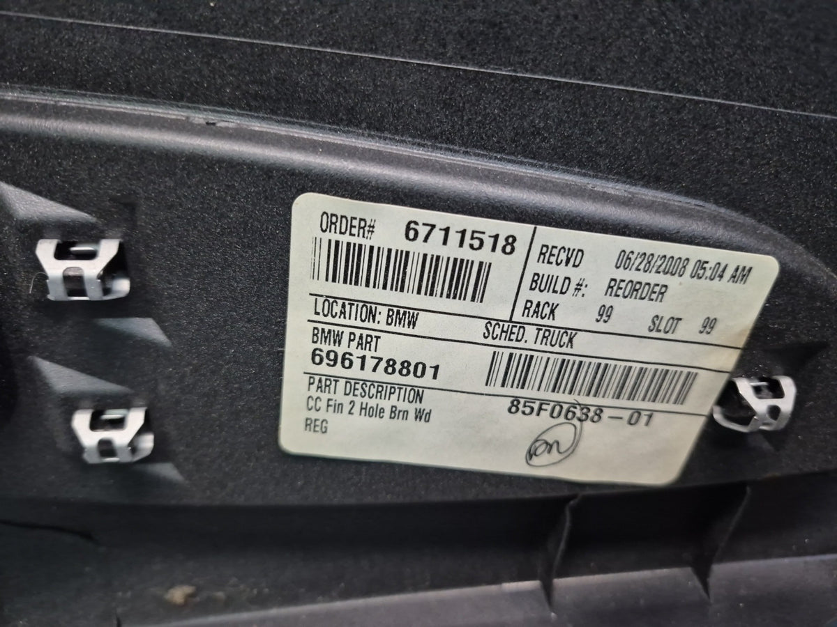 03-08 BMW E86 E85 Z4 Front Center Console Trim Cover Panel Black OEM
