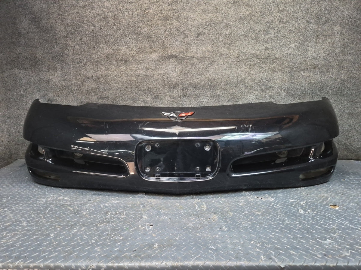 97-04 Chevrolet Corvette C5 Front Bumper Cover Black OEM