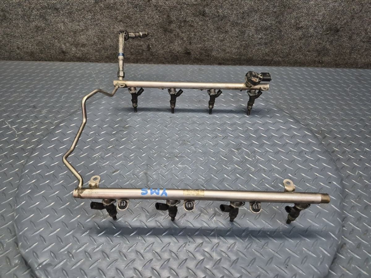 08-11 Mercedes W221 S63 AMG M156 6.3L Engine Fuel Rail w Injector Set OEM