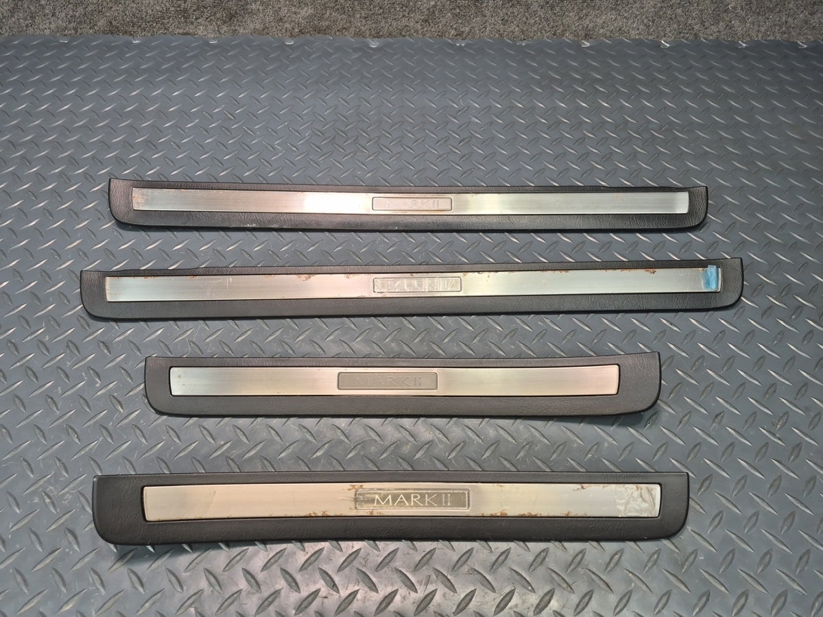 96-00 Toyota MARK2 JZX105 Set of 4 Front & Rear Door Scuff Sill Plate Trim OEM