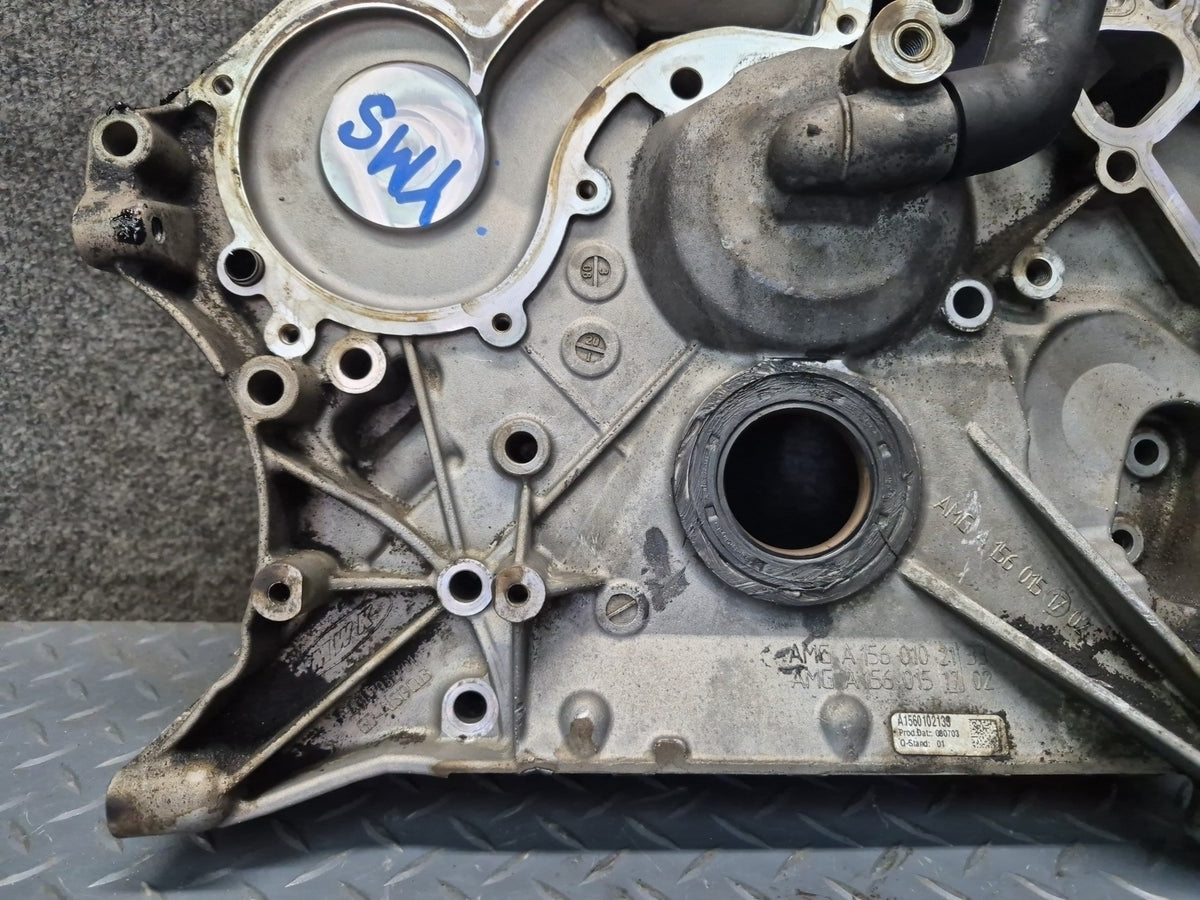 08-11 Mercedes W221 S63 AMG 6.3L M156 Engine Motor Timing Cover 1560102133 OEM