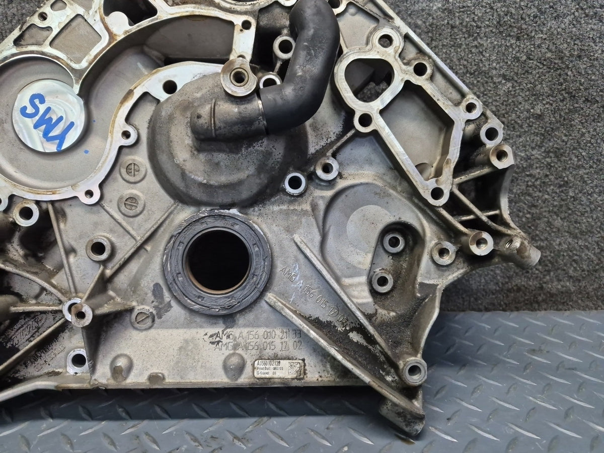 08-11 Mercedes W221 S63 AMG 6.3L M156 Engine Motor Timing Cover 1560102133 OEM