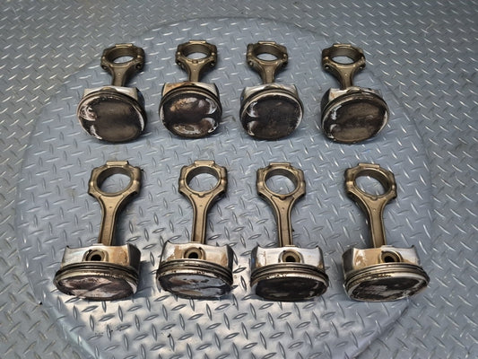 08-11 Mercedes W221 S63 AMG 6.3L M156 Set of 8 Engine Piston Connecting Rod OEM
