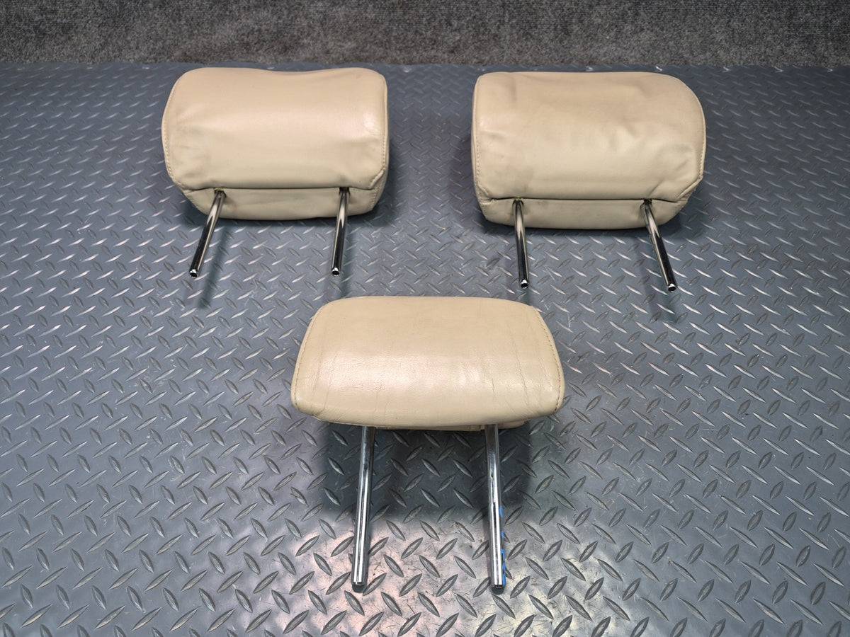 2003-2009 Lexus UZJ120L GX470 Rear Left Center Right Seat Leather Headrest Set