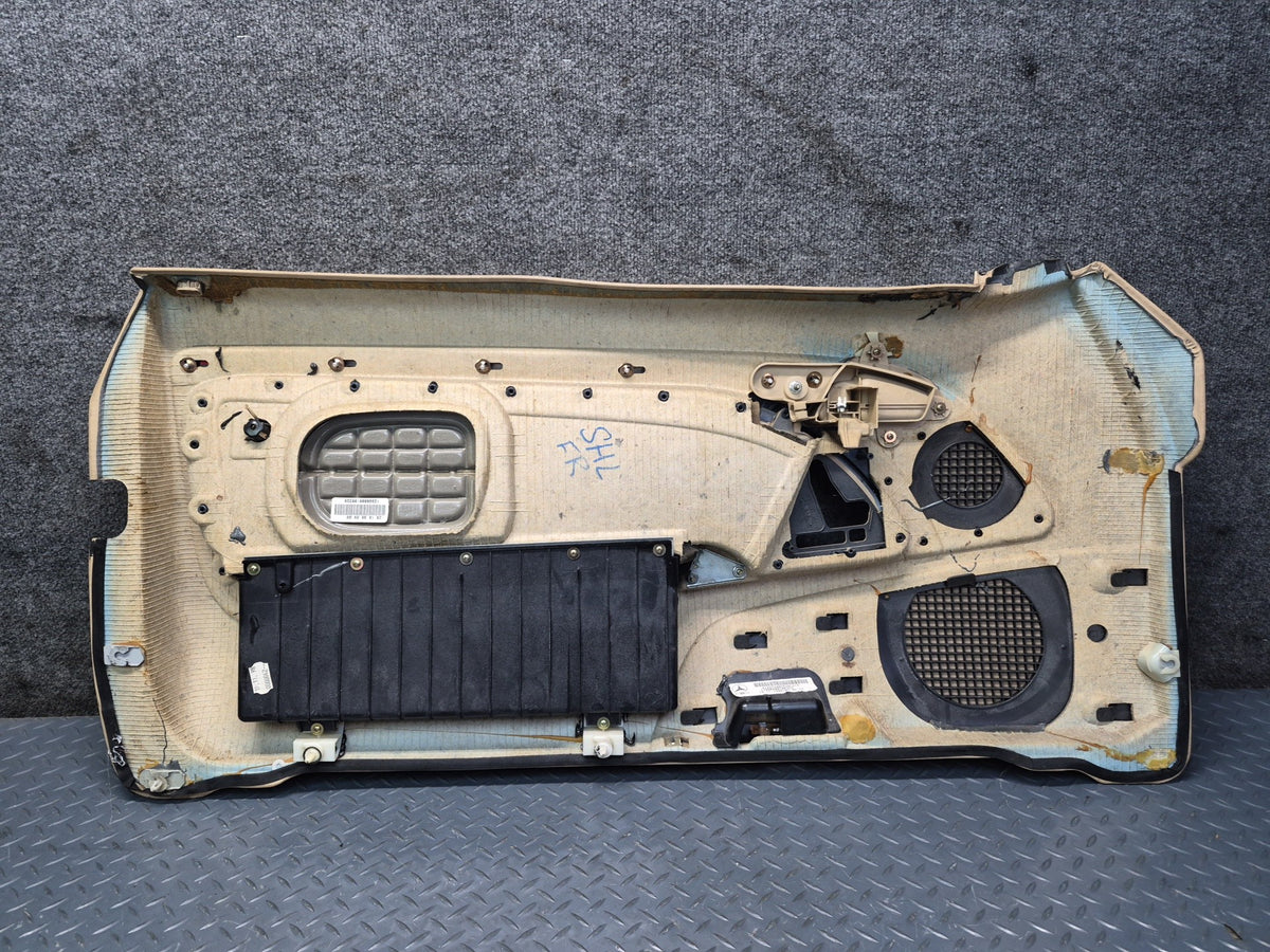 96-02 Mercedes R129 SL500 Right Door Interior Trim Cover Panel Beige Damaged