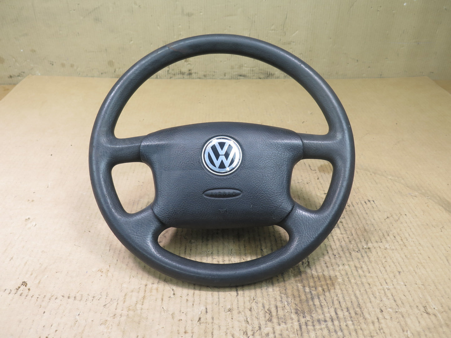 99-03 VW EUROVAN T4 LEATHER STEERING WHEEL w/ SRS MODULE OEM